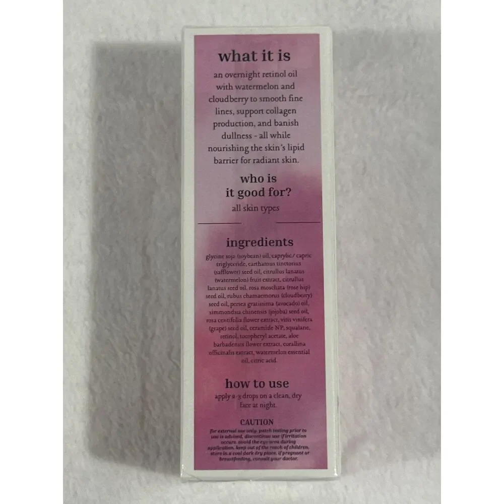 Dallas & James Skincare Co. Watermelon Dream Overnight Retinol Oil 1 fl oz NIB